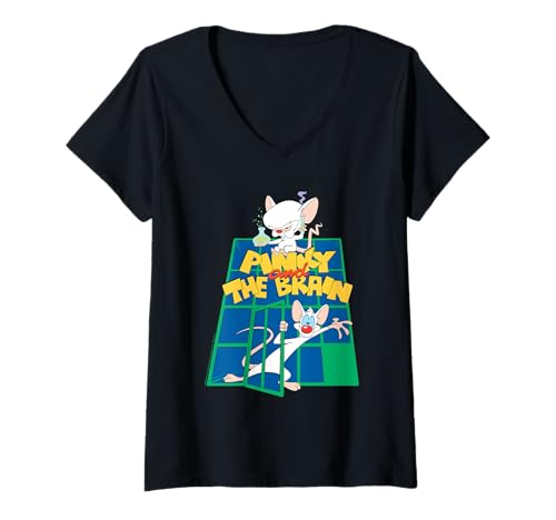 Damen Animaniacs Pinky and the Brain Breaking Out! T-Shirt mit V-Ausschnitt Damen Animaniacs Pinky and the Brain Breaking Out! T-Shirt mit V-Ausschnitt von Animaniacs