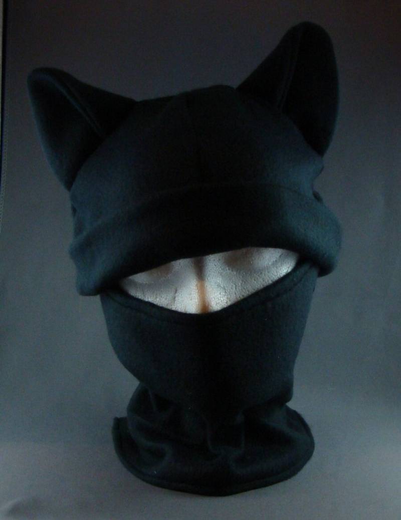 Ninja Kitty Katze Schwarz Zweiteiler Mütze Und Halswärmer Zusammen Getragen Oder Getrennt Warm Winter Fun Niedlich Cosplay Anime Ninja Kitty Katze Schwarz Zweiteiler Mütze Und Halswärmer Zusammen Getragen Oder Getrennt Warm Winter Fun Niedlich Cosplay Anime von AnimatedApparels