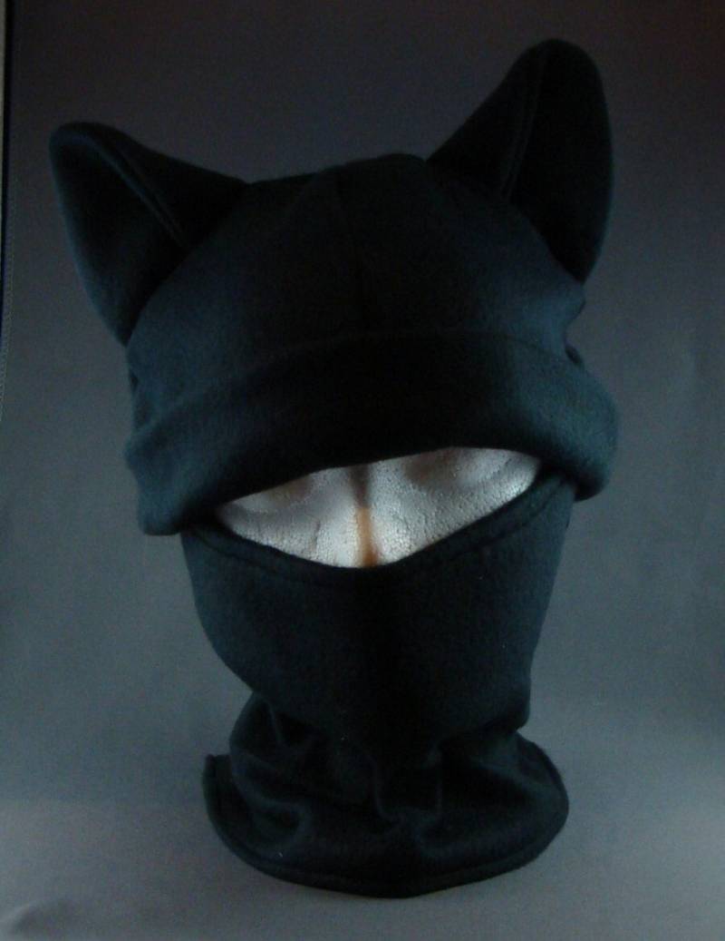 Ninja Kitty Katze Schwarz Zweiteiler Mütze Und Halswärmer Zusammen Getragen Oder Getrennt Warm Winter Fun Niedlich Cosplay Anime Ninja Kitty Katze Schwarz Zweiteiler Mütze Und Halswärmer Zusammen Getragen Oder Getrennt Warm Winter Fun Niedlich Cosplay Anime von AnimatedApparels