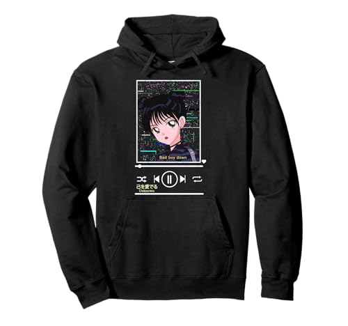Anime Girl Japanisch Ästhetisch Anime Otaku Musik Spieler Pullover Hoodie von Anime Artwork Kollektion von MNI