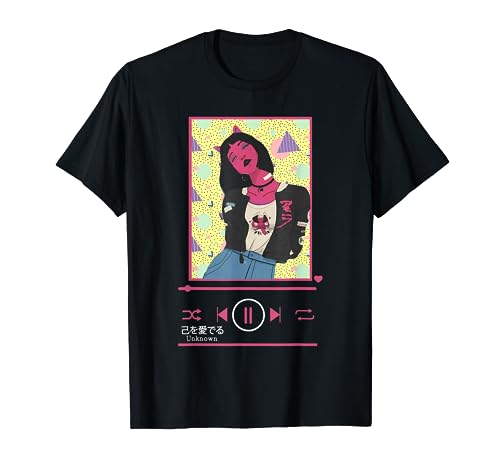 Anime Girl Japanisch Ästhetisch Anime Otaku Musik Spieler T-Shirt von Anime Artwork Kollektion von MNI