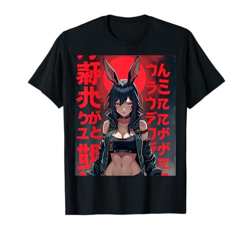 Anime Bunny Girl Cyberpunk Waifu T-Shirt von Anime Bunny Girl Cyberpunk Aesthetic