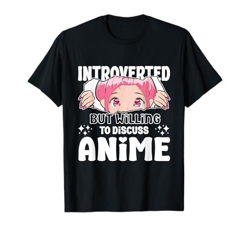 Introvertiert, um über Anime zu diskutieren Japanischer Anime Manga Otaku Girl T-Shirt von Anime Design For Men Women Anime Lover Gamer Gifts