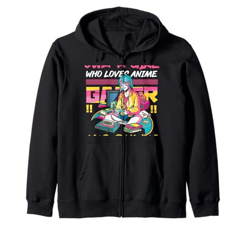 Gamer und Anime-Design für Mädchen Kapuzenjacke Gamer und Anime-Design für Mädchen Kapuzenjacke von Anime Designs For Animated Films And Series Lovers