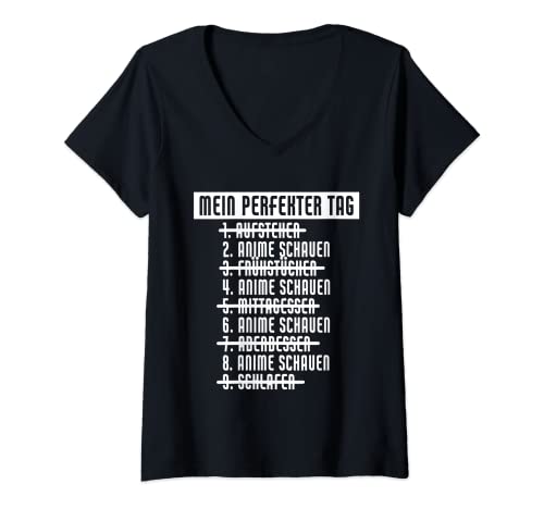 Damen Lustiger perfekter Anime-Tag - Anime Convention T-Shirt mit V-Ausschnitt von Anime Designs & Zubehör