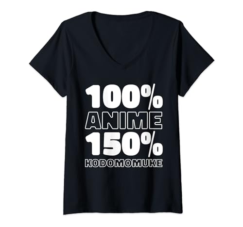Damen Anime Otaku Zeichentrickfilm Cosplay - Kawaii Manga T-Shirt mit V-Ausschnitt von Anime Geschenke & Ideen