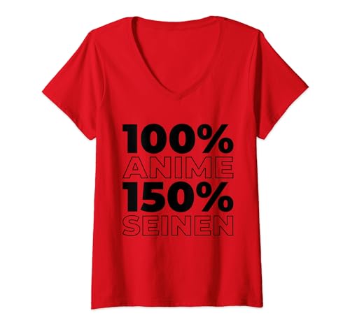Damen Retro Anime Cosplay - Otaku Kawaii Vintage Manga T-Shirt mit V-Ausschnitt von Anime Geschenke & Ideen