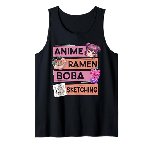 Kawaii Anime Ramen Boba Skizzieren Nudeln Otaku Manga Frauen Tank Top Kawaii Anime Ramen Boba Skizzieren Nudeln Otaku Manga Frauen Tank Top von Anime Girl Japanese Ramen Boba Tea Bubble Tea
