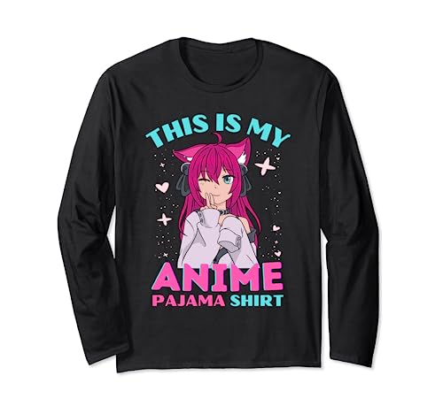 This Is My Anime Pyjama Kawaii Anime Kitty Ears Goth Girl Langarmshirt von Anime Girl Kawaii Clothes Anime Pajamas