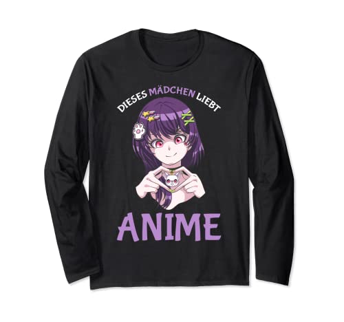 Anime Mädchen Manga Anime Merch Kinder Langarmshirt von Anime Girl & Manga Merchandise Geschenkideen