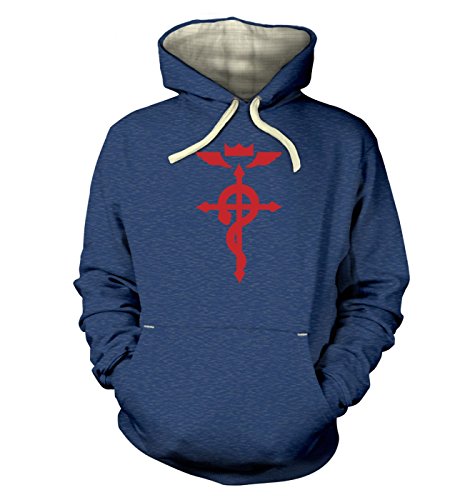Anime Hoodies By Big Mouth Herren Sweater Kapuzenpullover Gr. Large, Blau - Königsblau (Heather Royal) von Anime Hoodies By Big Mouth