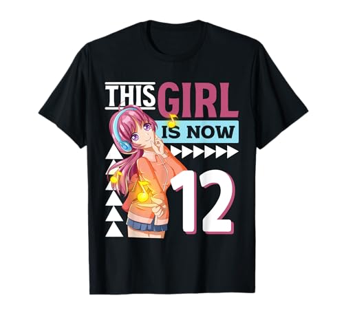 Dieses Anime-Mädchen ist jetzt 12 Jahre alt Anime 12. Geburtstag T-Shirt von Anime Kawaii Birthday for Girls design