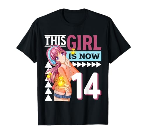 Dieses Anime-Mädchen ist jetzt 14 Jahre alt Anime 14. Geburtstag T-Shirt Dieses Anime-Mädchen ist jetzt 14 Jahre alt Anime 14. Geburtstag T-Shirt von Anime Kawaii Birthday for Girls design
