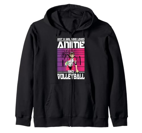 Nur EIN Mädchen, das Anime- und Volleyball-Anime-Geschenke liebt Manga Kapuzenjacke von Anime Lover Gifts & Volleyball Gifts For Teen Girl