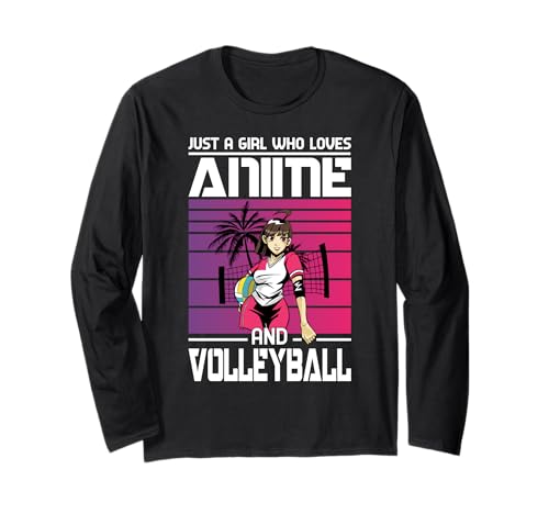 Nur EIN Mädchen, das Anime- und Volleyball-Anime-Geschenke liebt Manga Langarmshirt von Anime Lover Gifts & Volleyball Gifts For Teen Girl