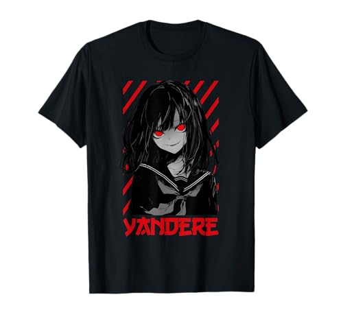 Yandere Anime Mädchen Niedlich Emo Goth Otaku Anime Manga Liebhaber T-Shirt von Anime Merch For Men & Women