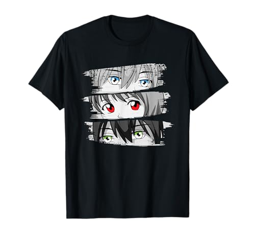 Anime Manga Frauen Augen Asiatischer Manga Fan Mädchen T-Shirt Anime Manga Frauen Augen Asiatischer Manga Fan Mädchen T-Shirt von Anime Moe Waifu Japan Frau magisches Mädchen Otaku