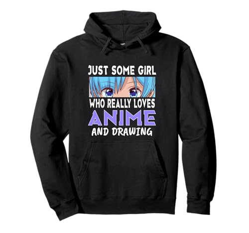 Mädchen, das Anime liebt und Zeichnen Skizzieren Manga Girls Teen Pullover Hoodie von Anime Wear For Teen Girls