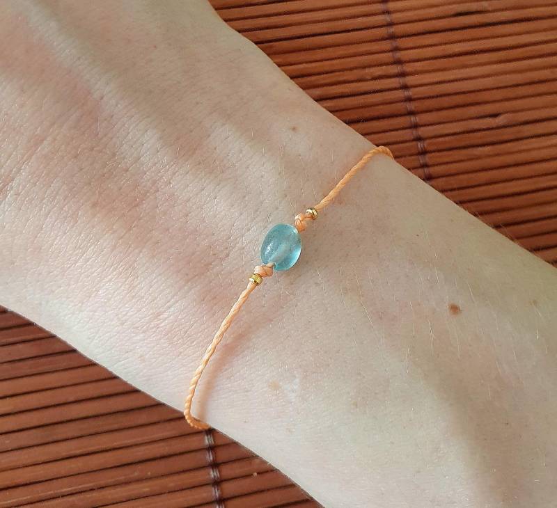 Makramee Armband Fußkettchen Apatit von Animegical