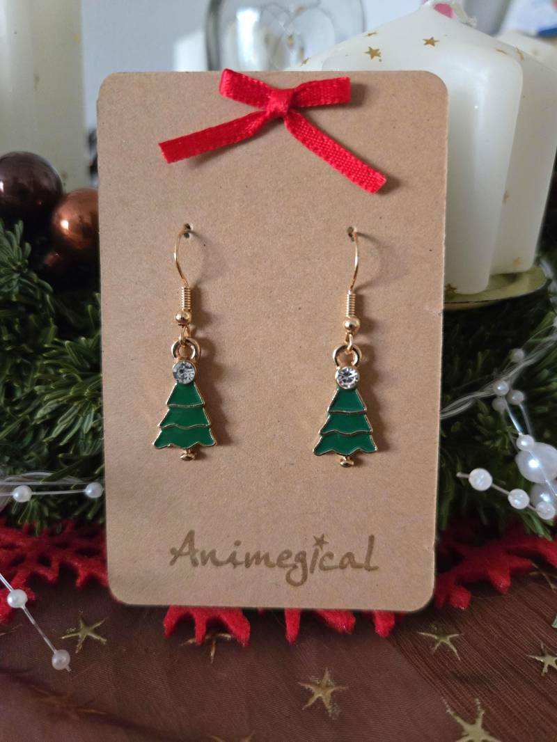 Tannenbaum Ohrringe Christmas Tree Anhänger Charm von Animegical
