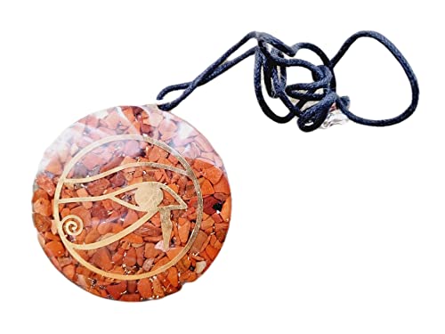 Auge des Horus Horusauge Anhänger mit Halb Edelsteinsplittern Lapislazuli Jaspis rot u.a. (Jaspis rot) von Animus Imperat
