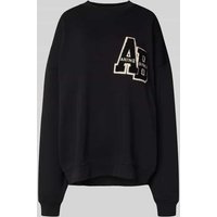 Anine Bing Oversized Sweatshirt mit Label-Detail in Black, Größe M von Anine Bing