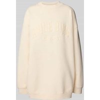 Anine Bing Oversized Sweatshirt mit Label-Detail in Ecru, Größe XXS von Anine Bing