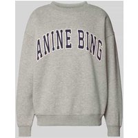 Anine Bing Oversized Sweatshirt mit Logo-Print in Mittelgrau Melange, Größe L von Anine Bing