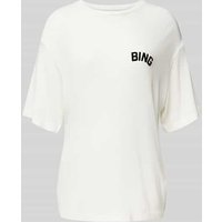 Anine Bing Oversized T-Shirt aus reiner Viskose in Ecru, Größe L von Anine Bing