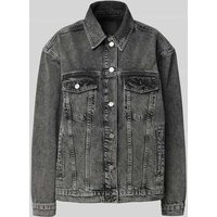 Anine Bing Regular Fit Jeansjacke im Used-Look in Dunkelgrau, Größe L Anine Bing Regular Fit Jeansjacke im Used-Look in Dunkelgrau, Größe L von Anine Bing