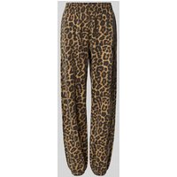 Anine Bing Sweatpants mit Allover-Animal-Print in Mittelbraun, Größe L von Anine Bing