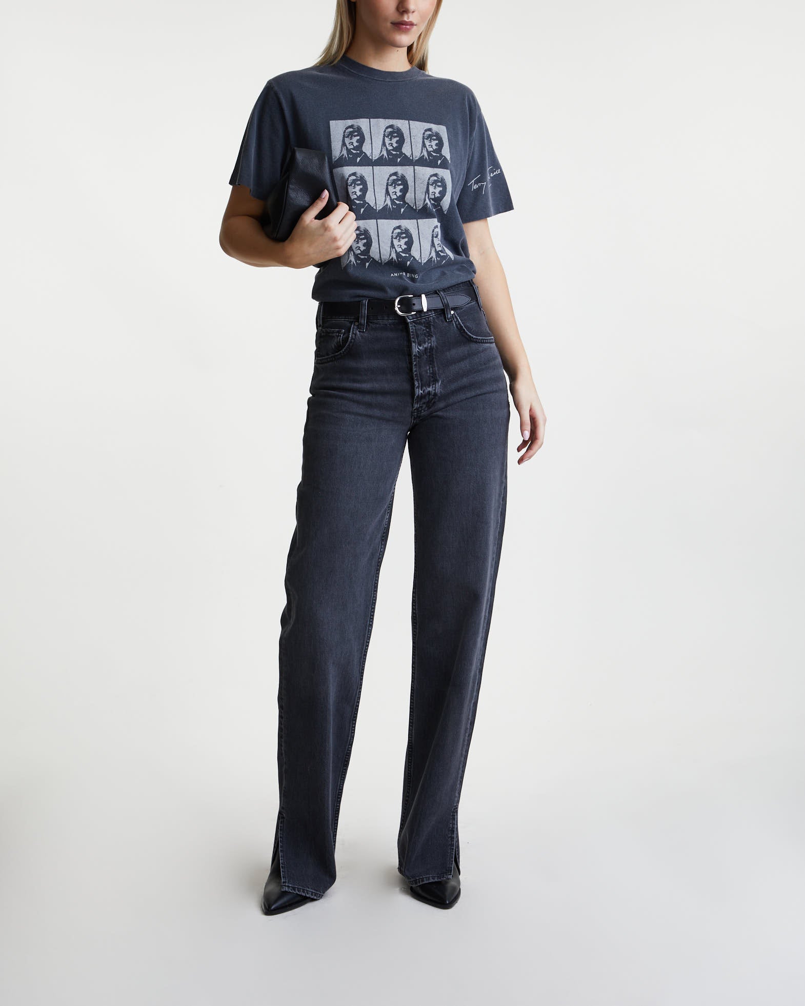 Anine Bing T-Shirt Hudson x Brigitte Bardot Washed black Anine Bing T-Shirt Hudson x Brigitte Bardot Washed black von Anine Bing