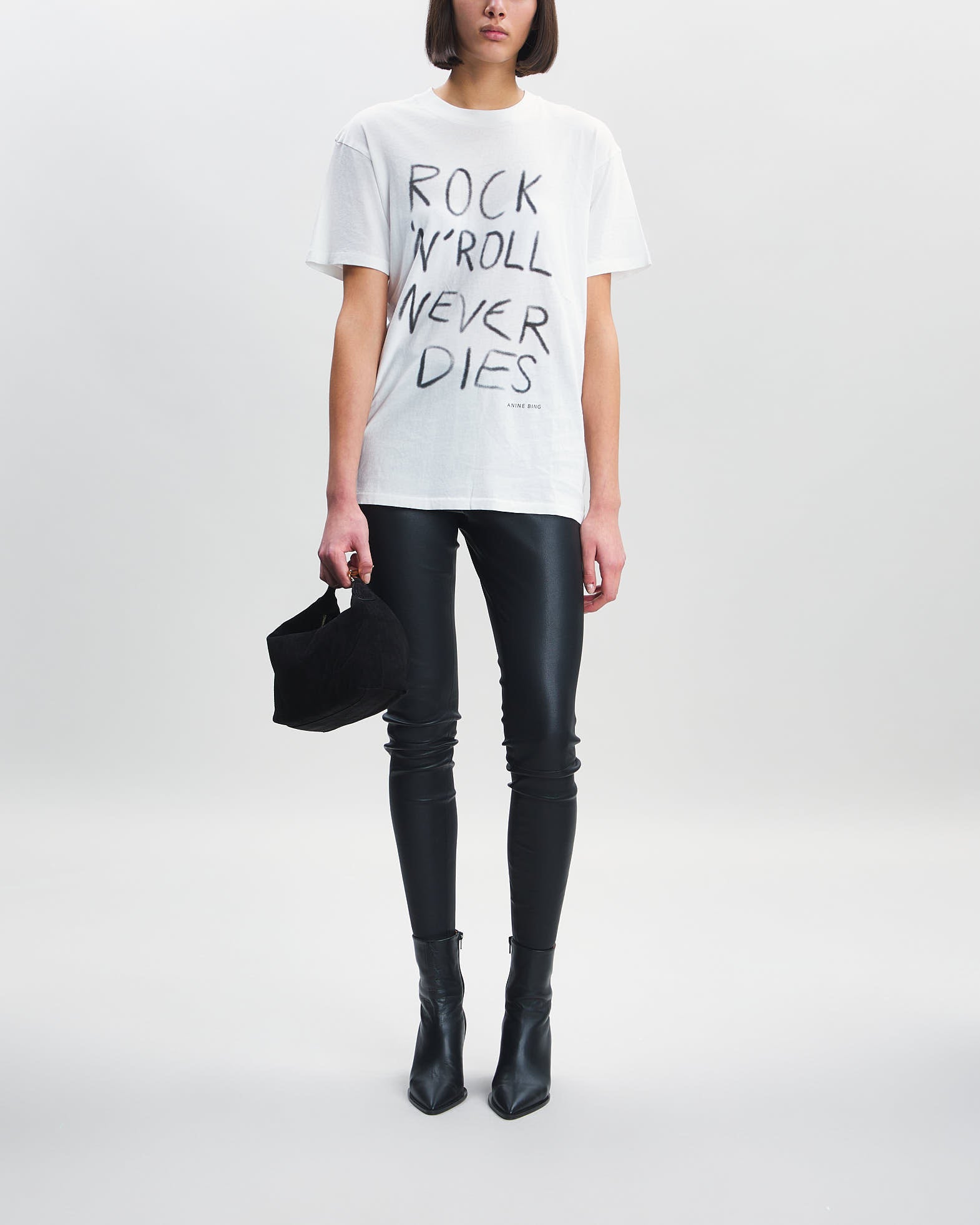 Anine Bing T-Shirt Walker Rock N Roll Ivory von Anine Bing