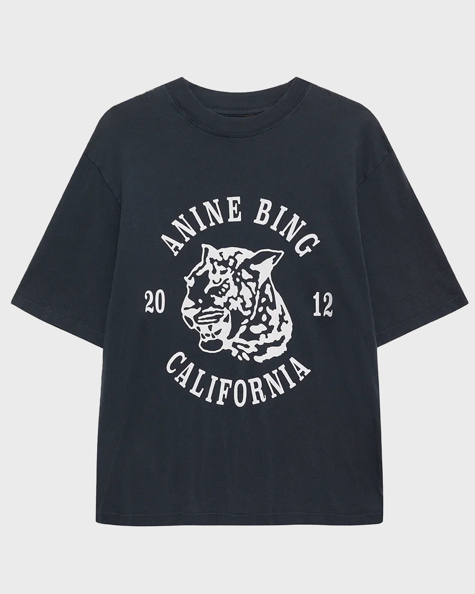 Anine Bing T-shirt Avi Collegiate Leopard Black von Anine Bing