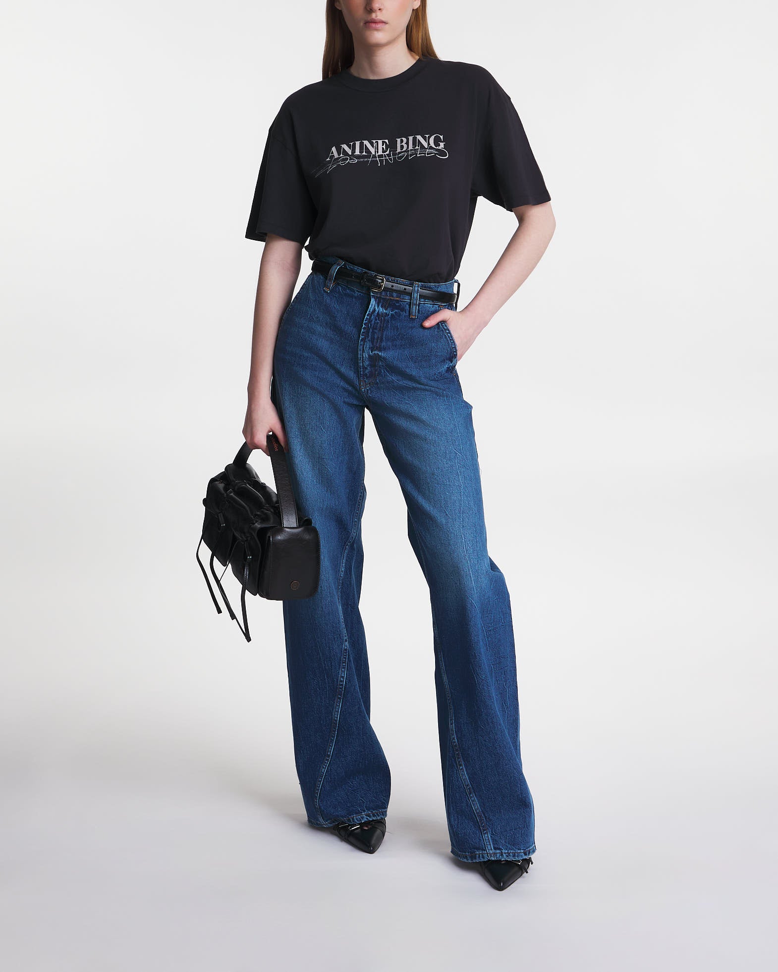 Anine Bing T-shirt Walker Doodle Vintage black von Anine Bing