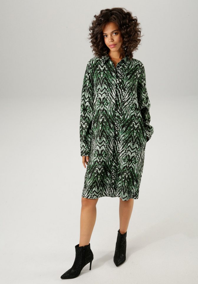 Aniston CASUAL Blusenkleid im extravaganten Animal-Print- jedes Teil ein Unikat von Aniston CASUAL
