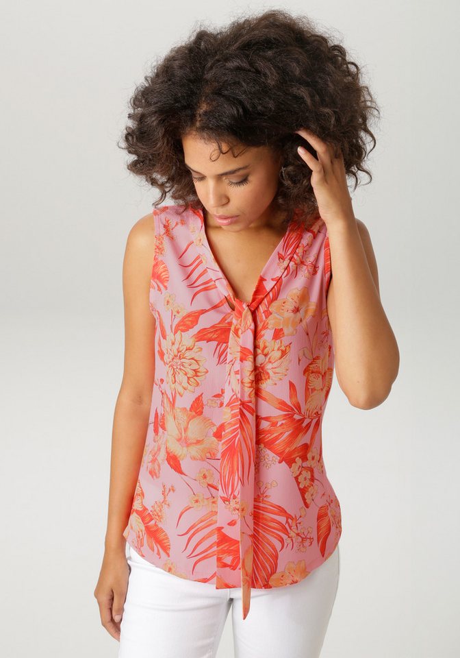 Aniston CASUAL Blusentop mit farbharmonischen Blumen und Blättern bedruckt - NEUE KOLLEKTION von Aniston CASUAL