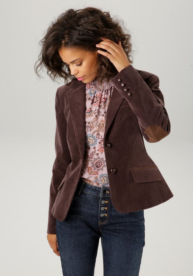 Aniston CASUAL Jackenblazer mit Stoff-Einfassungen und Ärmelpatches von Aniston CASUAL