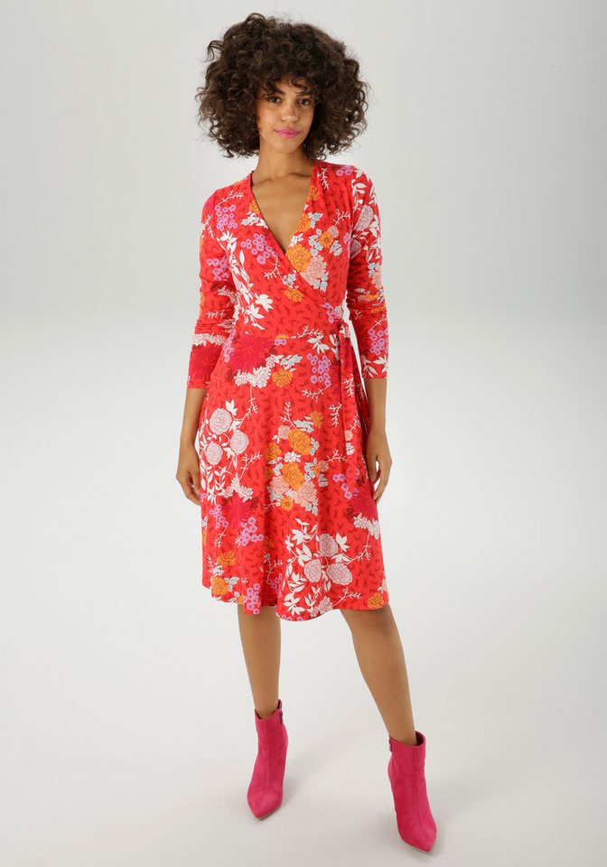 Aniston CASUAL Jerseykleid mit fantasievollem Blumendruck- jedes Teil ein Unikat von Aniston CASUAL