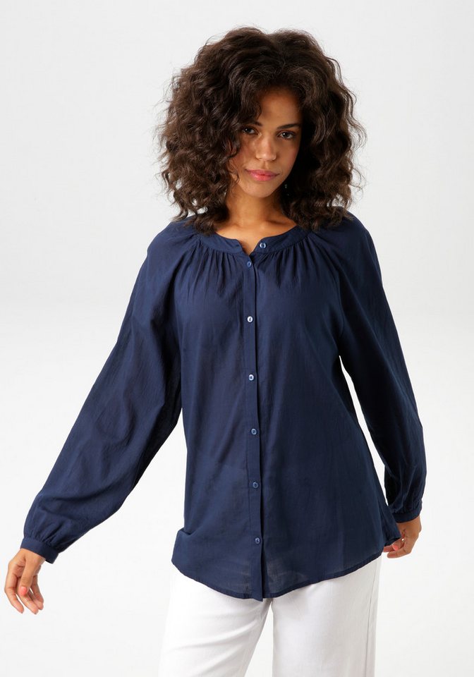 Aniston CASUAL Langarmbluse aus strukturierter Baumwolle von Aniston CASUAL