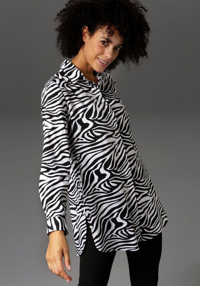 Aniston CASUAL Longbluse im Zebra-Steifen-Look Aniston CASUAL Longbluse im Zebra-Steifen-Look von Aniston CASUAL