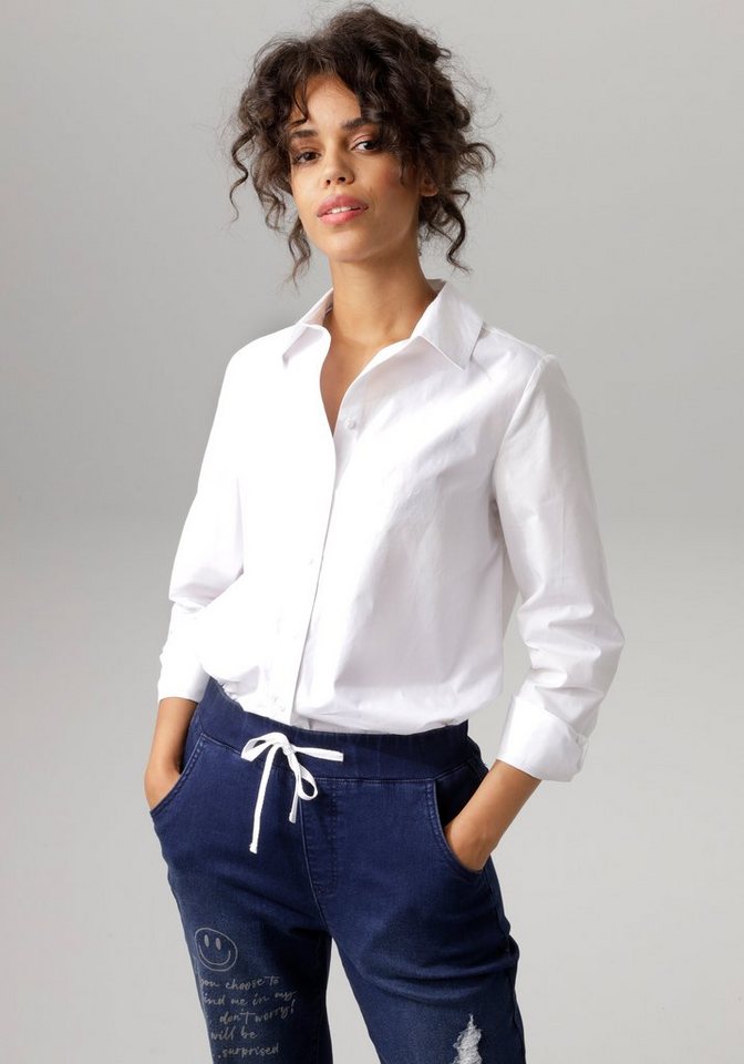 Aniston CASUAL Longbluse mit kurzen Seitenschlitzen von Aniston CASUAL