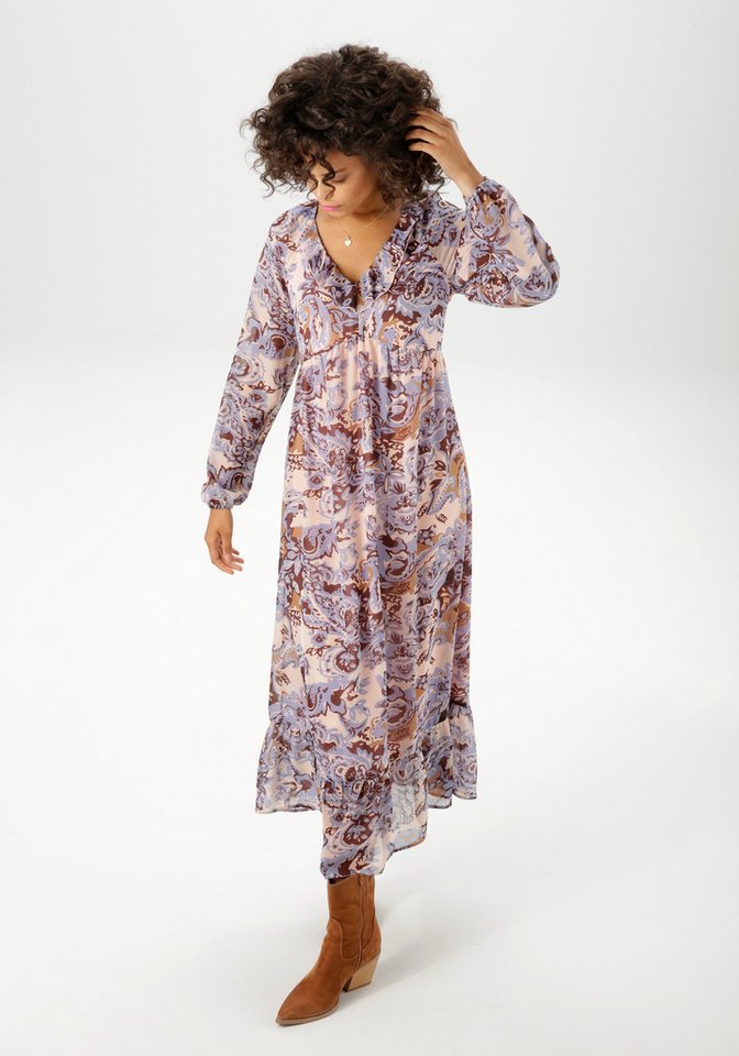 Aniston CASUAL Maxikleid mit fantasievollem, grafischen Druck von Aniston CASUAL