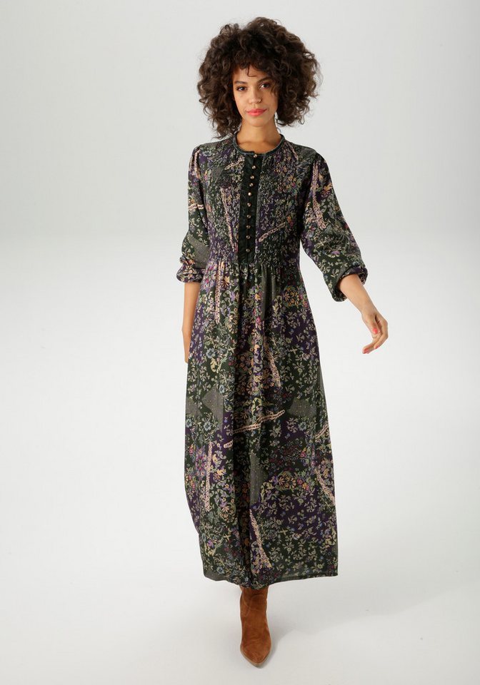 Aniston CASUAL Maxikleid mit fantasievollem Blumendruck- jedes Teil ein Unikat von Aniston CASUAL