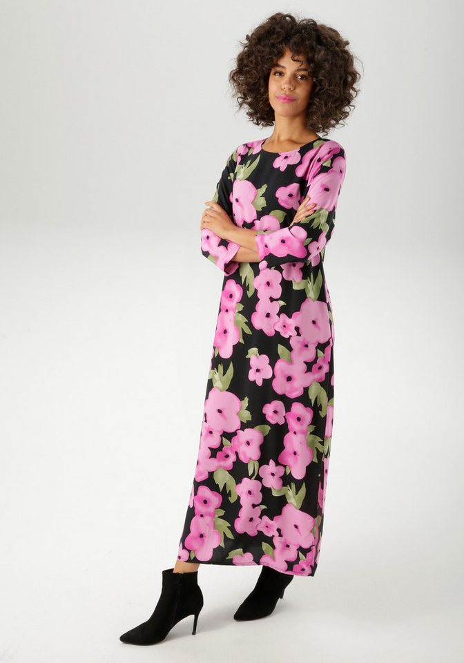 Aniston CASUAL Maxikleid mit farbenfrohen Blumendruck - jedes Teil ein Unikat - NEUE KOLLEKTION von Aniston CASUAL