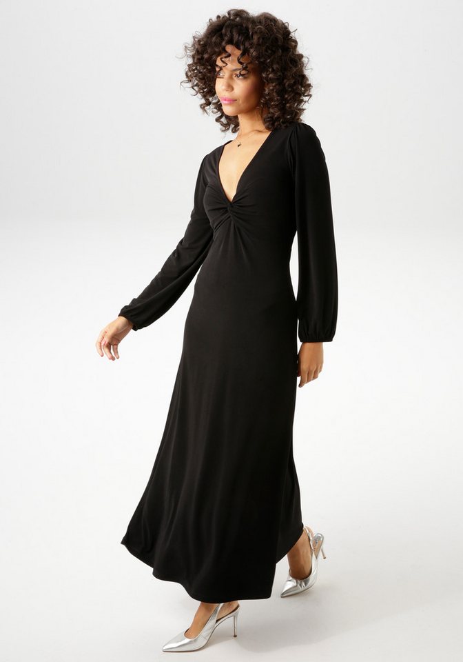 Aniston CASUAL Maxikleid mit raffiniertem Knoten am Dekolleté von Aniston CASUAL