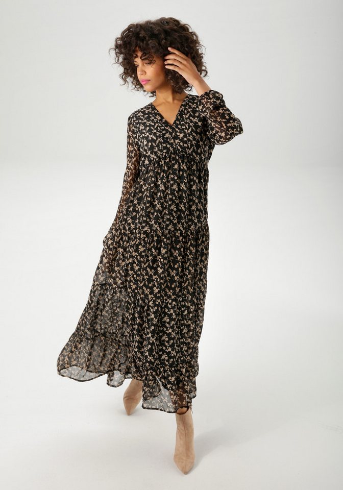 Aniston CASUAL Maxikleid mit verspieltem Blumendruck - NEUE KOLLEKTION von Aniston CASUAL