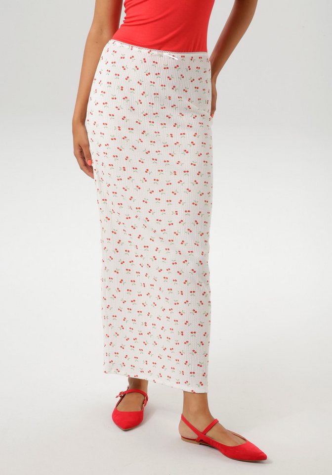 Aniston CASUAL Maxirock allover mit Kirschen bedruckt von Aniston CASUAL