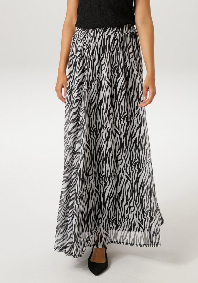 Aniston CASUAL Maxirock im trendigen Zebra-Muster - NEUE KOLLEKTION von Aniston CASUAL