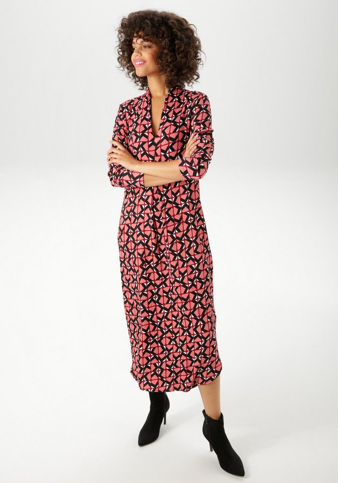 Aniston CASUAL Midikleid mit grafischem Retro-Muster - jedes Teil ein Unikat - NEUE KOLLEKTION von Aniston CASUAL